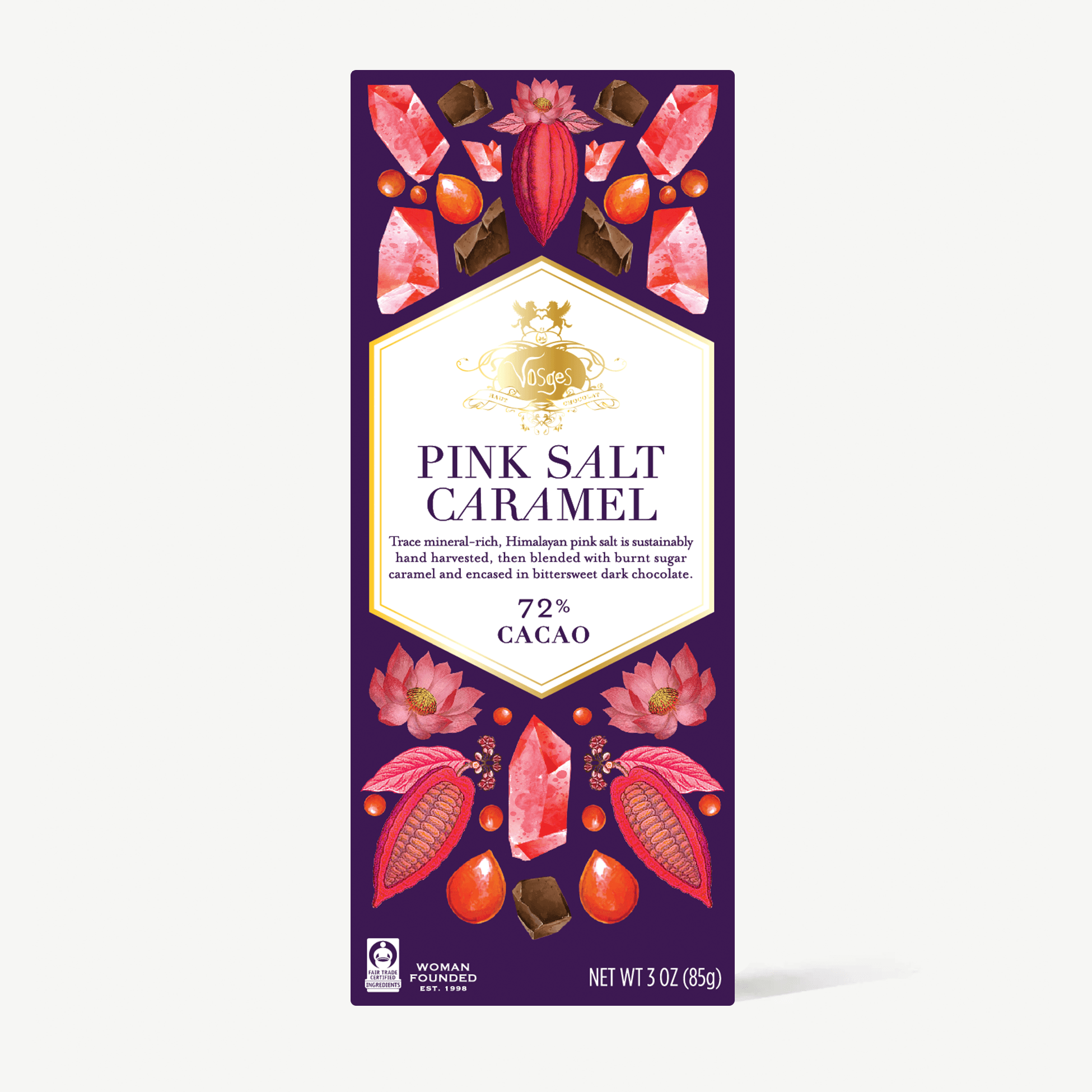 Pink Himalayan Crystal Salt Caramel Chocolate Bar